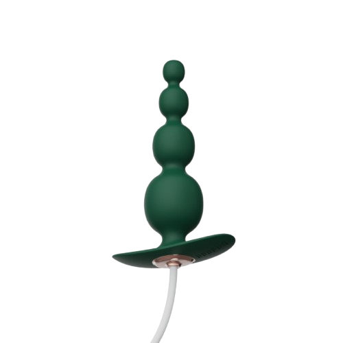 Korek analny Qingnan No.8 Mini Vibrating Anal Bead, 12 cm (zielony)