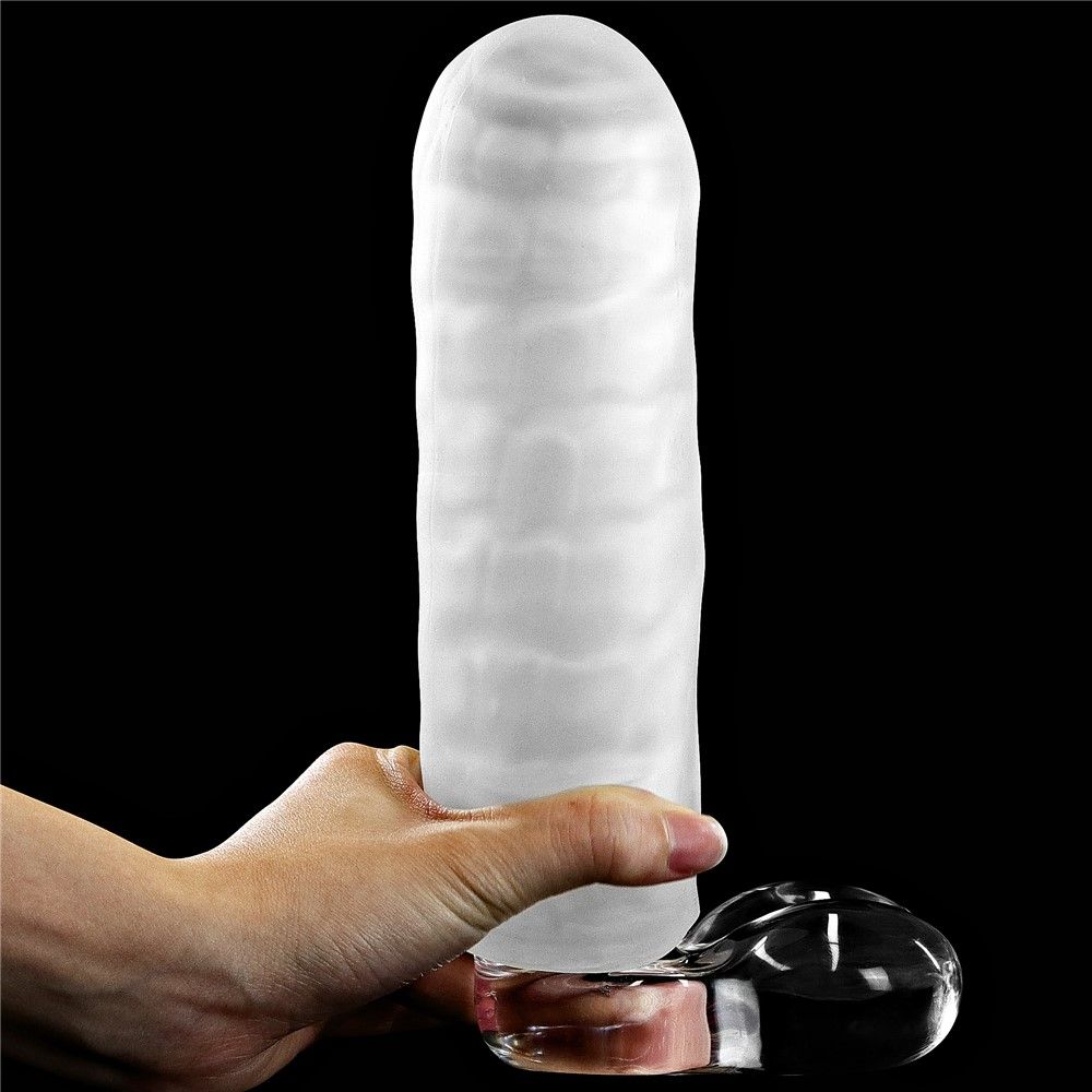 Мастурбатор яйцо LoveToy Giant Egg Grind Ripples Edition (прозрачный)
