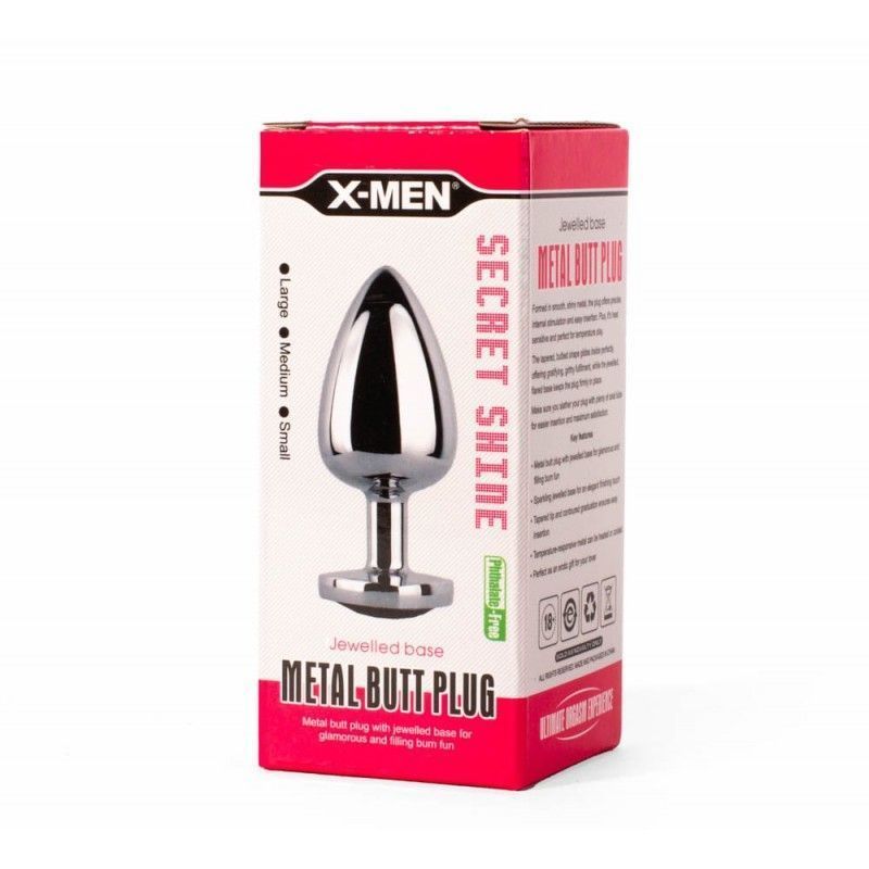 Korek analny Secret Shine Red Heart Plug, 7 cm (czerwony)