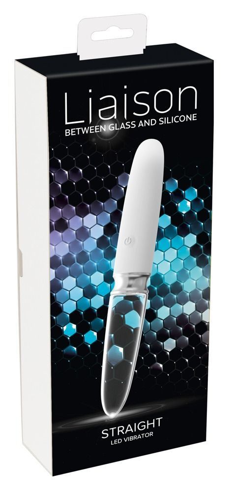 Вибратор Liaison Straight LED, 17,7 см (белый)