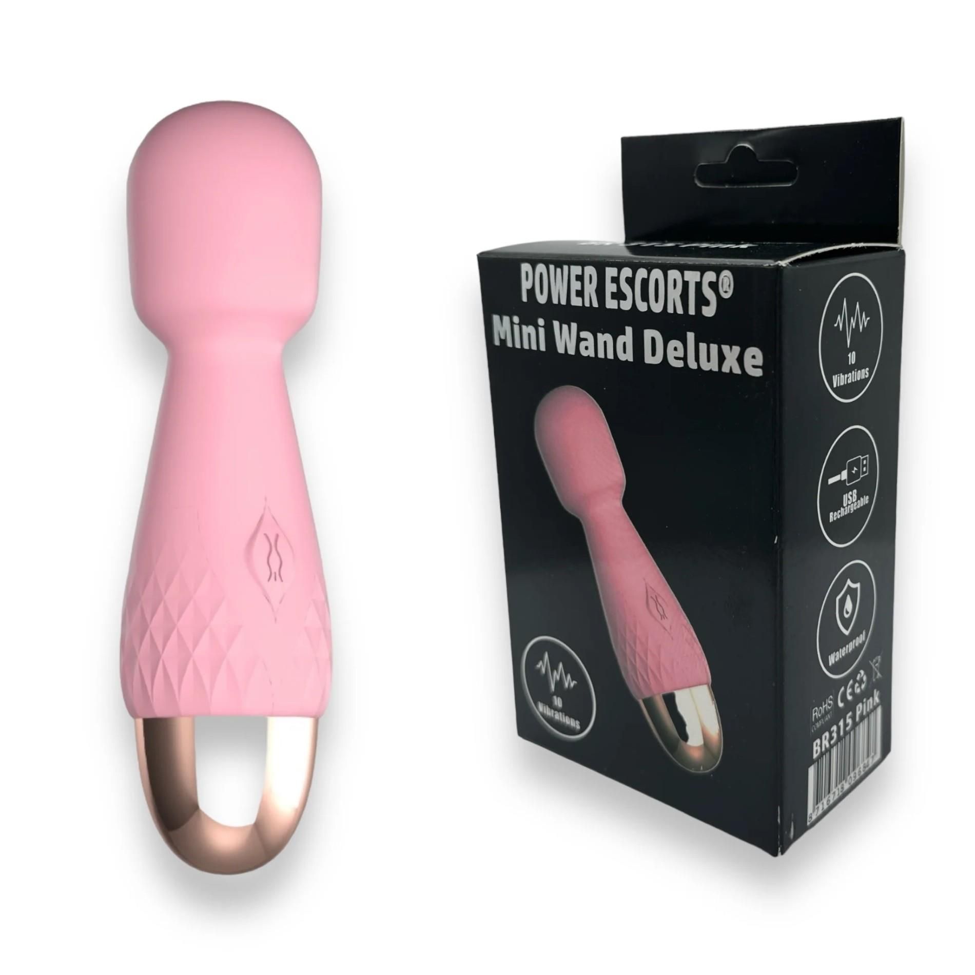 Вибромассажер Power Escorts Mini Wand De Luxe, 11.6 см (розовый)