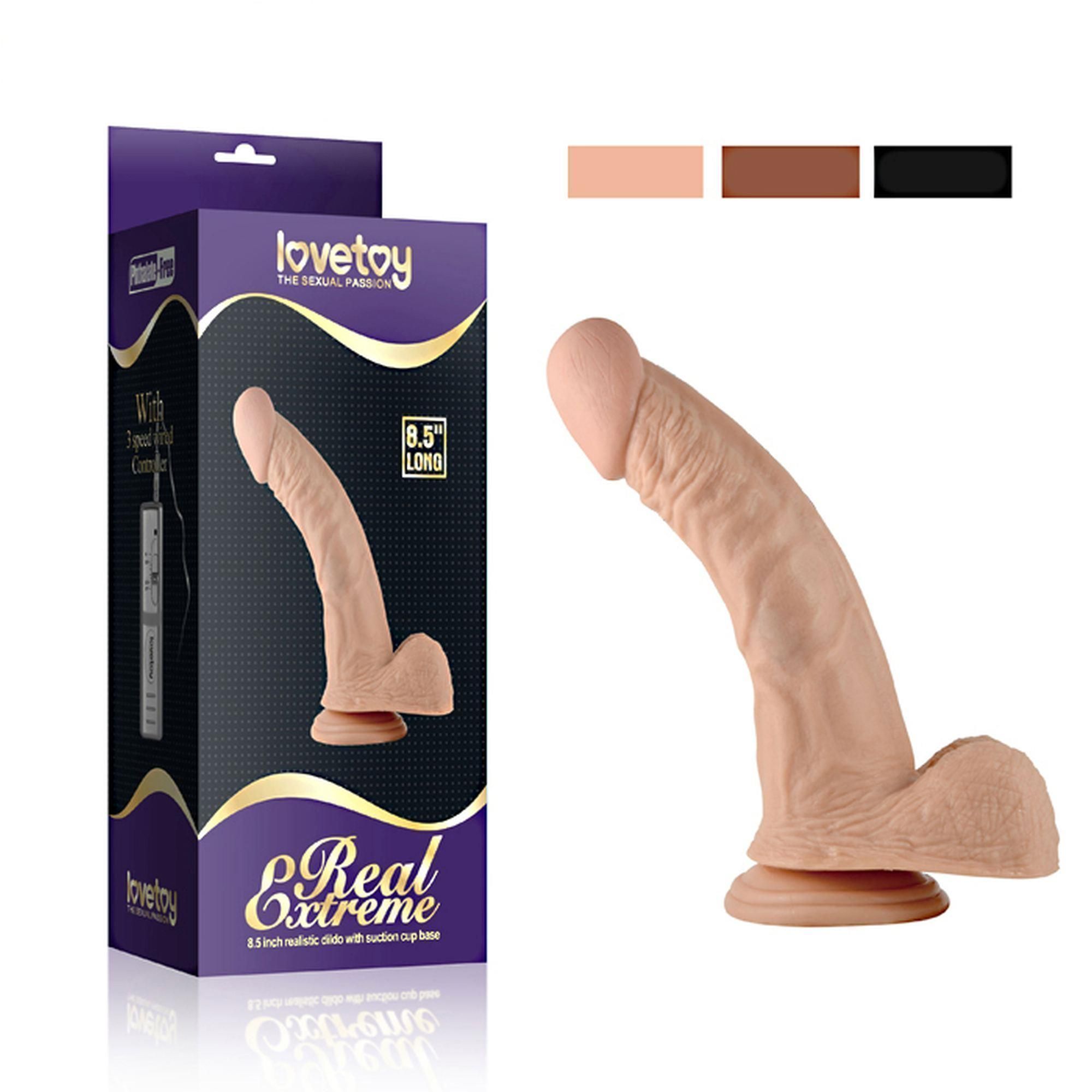 Вібратор LoveToy Real Extreme, 22 см (тілесний)