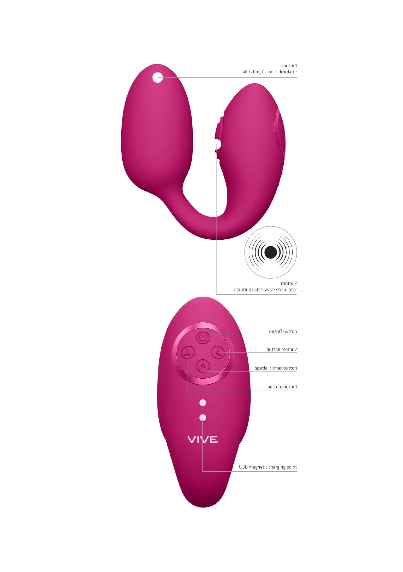 Виброяйцо Vive Aika, 9 см (розовый)