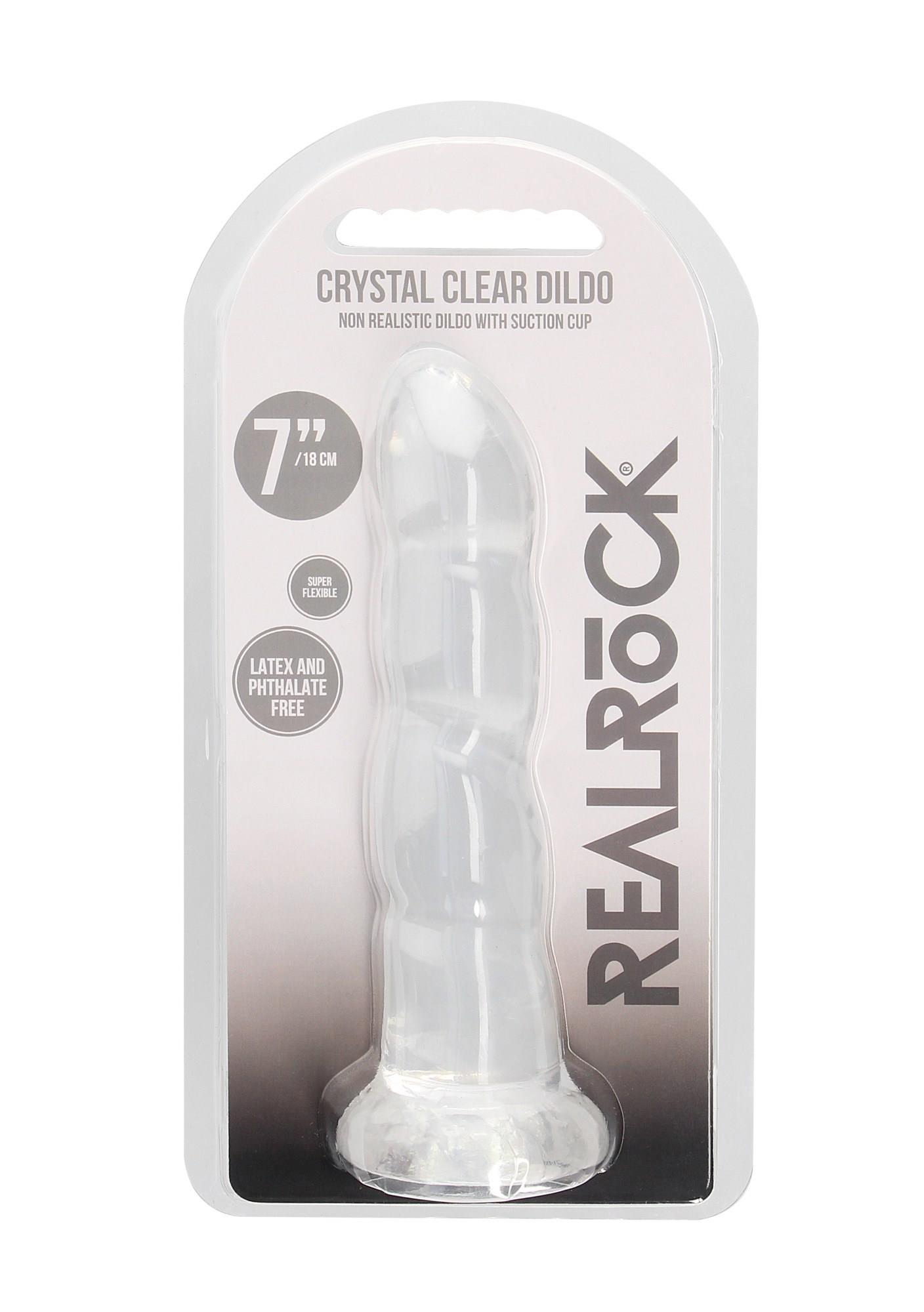 Фаллоимитатор RealRock Crystal Clear 7", 18 см (прозрачный)