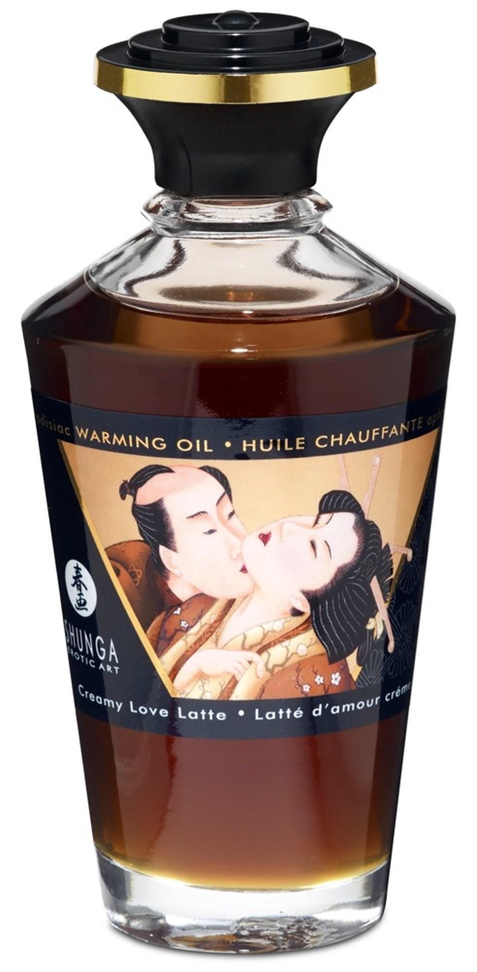Зігрівальна масажна олія Shunga Aphrodisiac Warming Oil кава, 100 мл