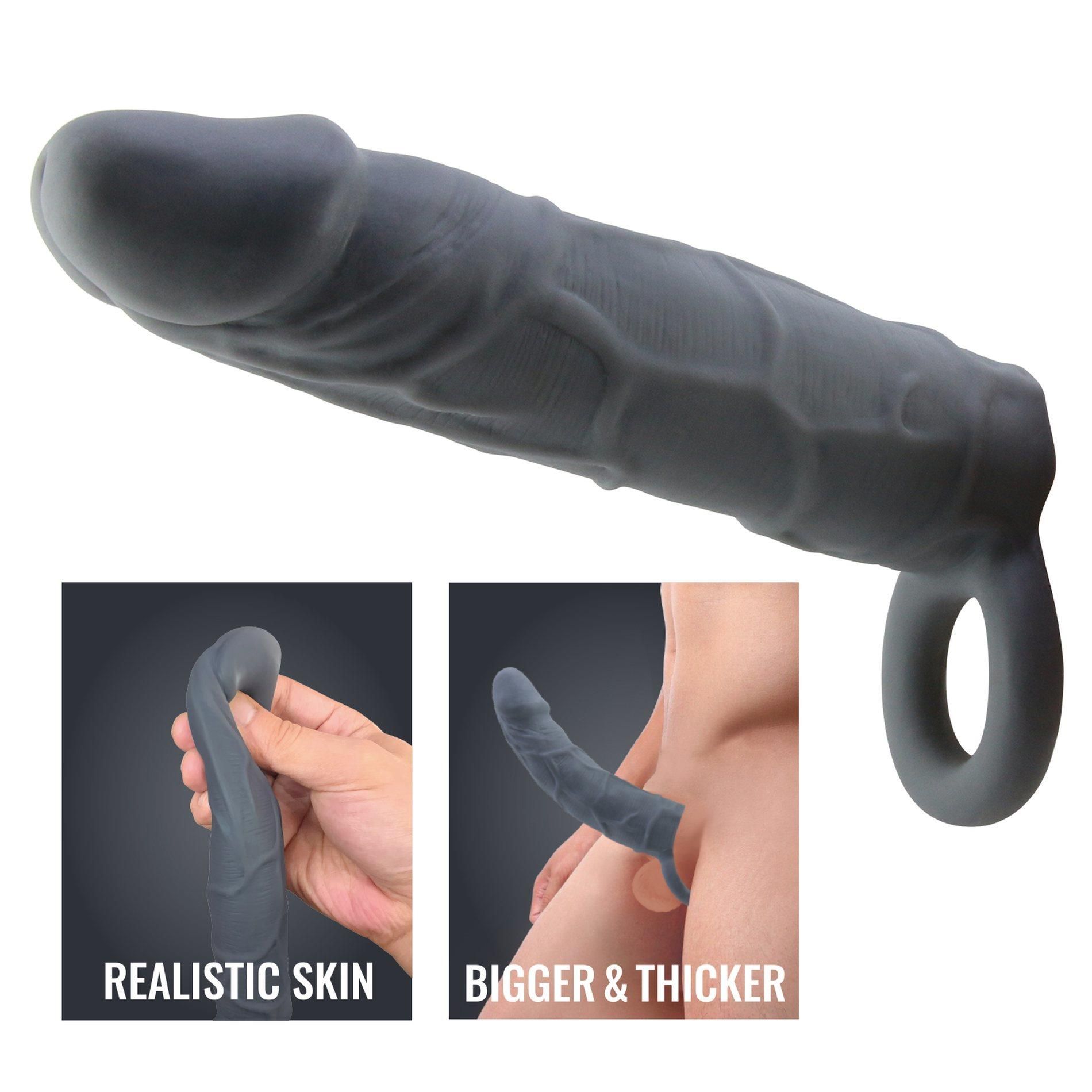 Насадка на пенис Pretty Love Penis Sleeve, 18 см (черный)