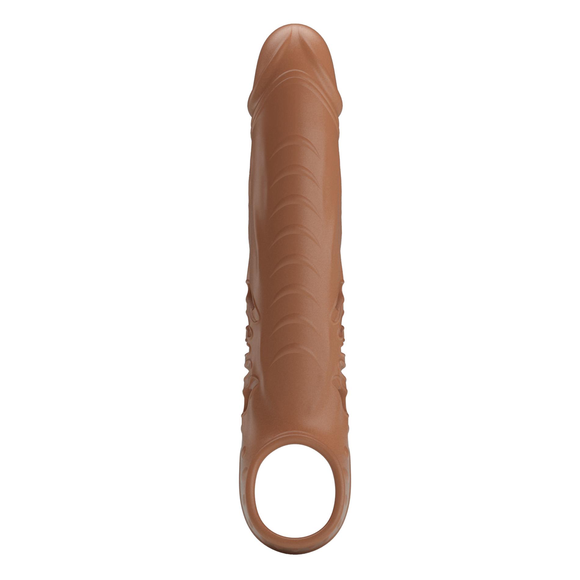 Насадка на пенис Pretty Love Penis Sleeve, 24.3 см (коричневый)