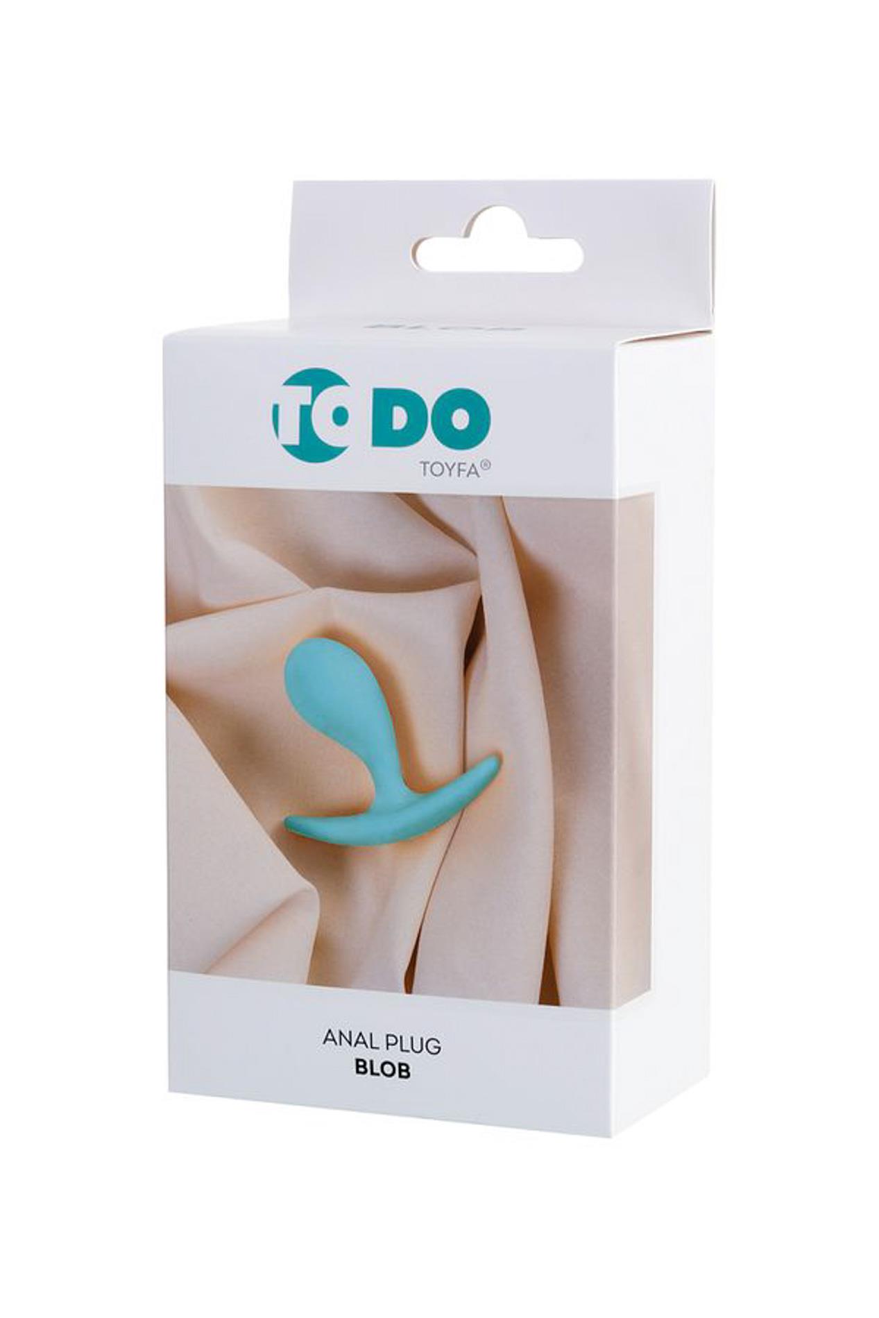 Korek analny ToDo Anal Plug Blob, 5.5 cm (turkus)