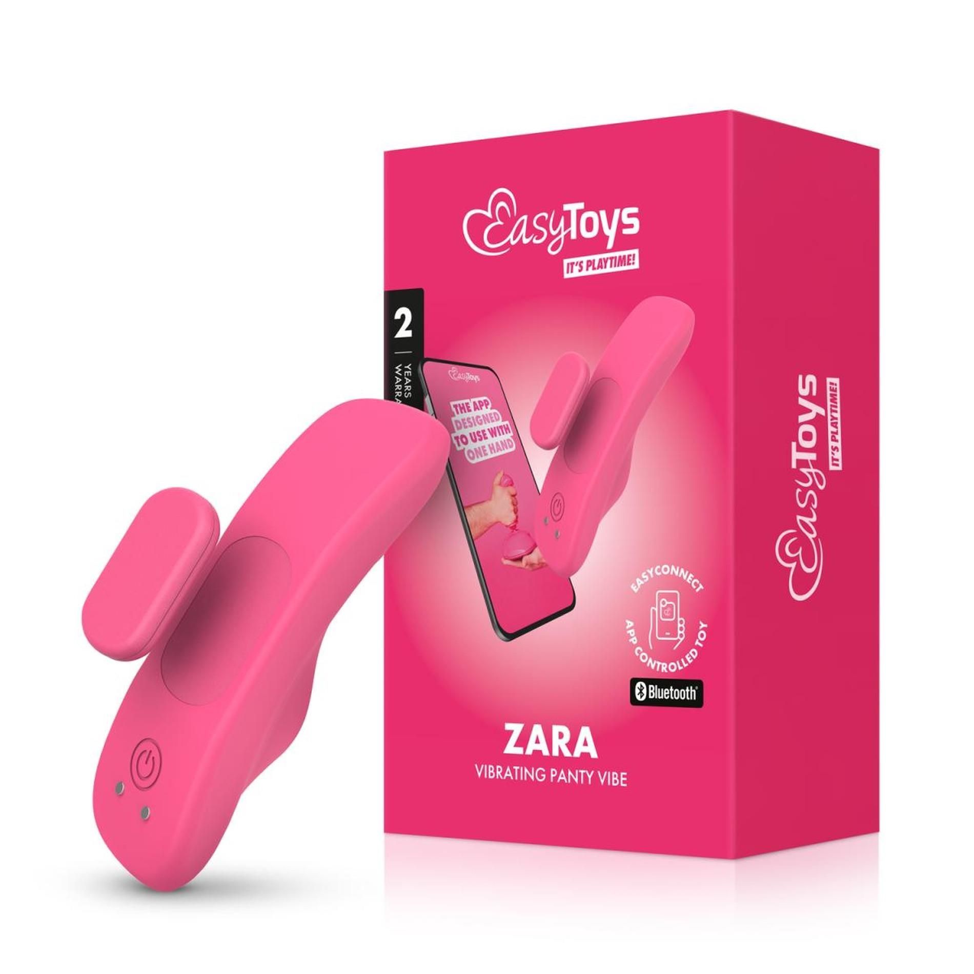 Вибратор в трусики EasyConnect Zara, 9.5 см (розовый)