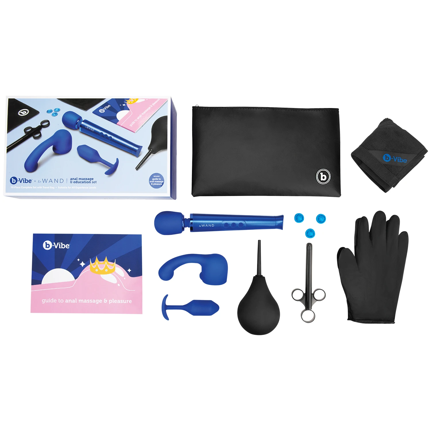 Набор секс-игрушек B-Vibe & Le Wand Anal Massage & Education Set, 5 шт (мульти)