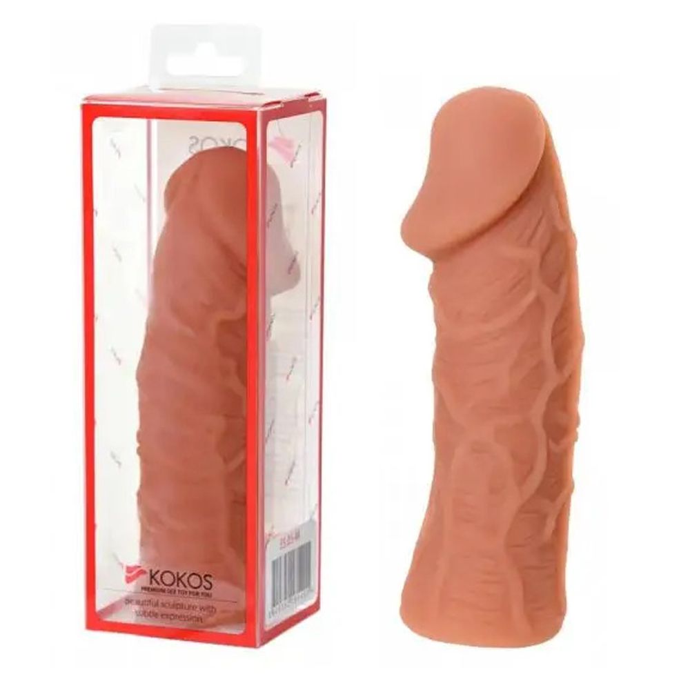 Насадка на пеніс Kokos Extreme Sleeve NES ES-05, 14,7 см (тілесний)