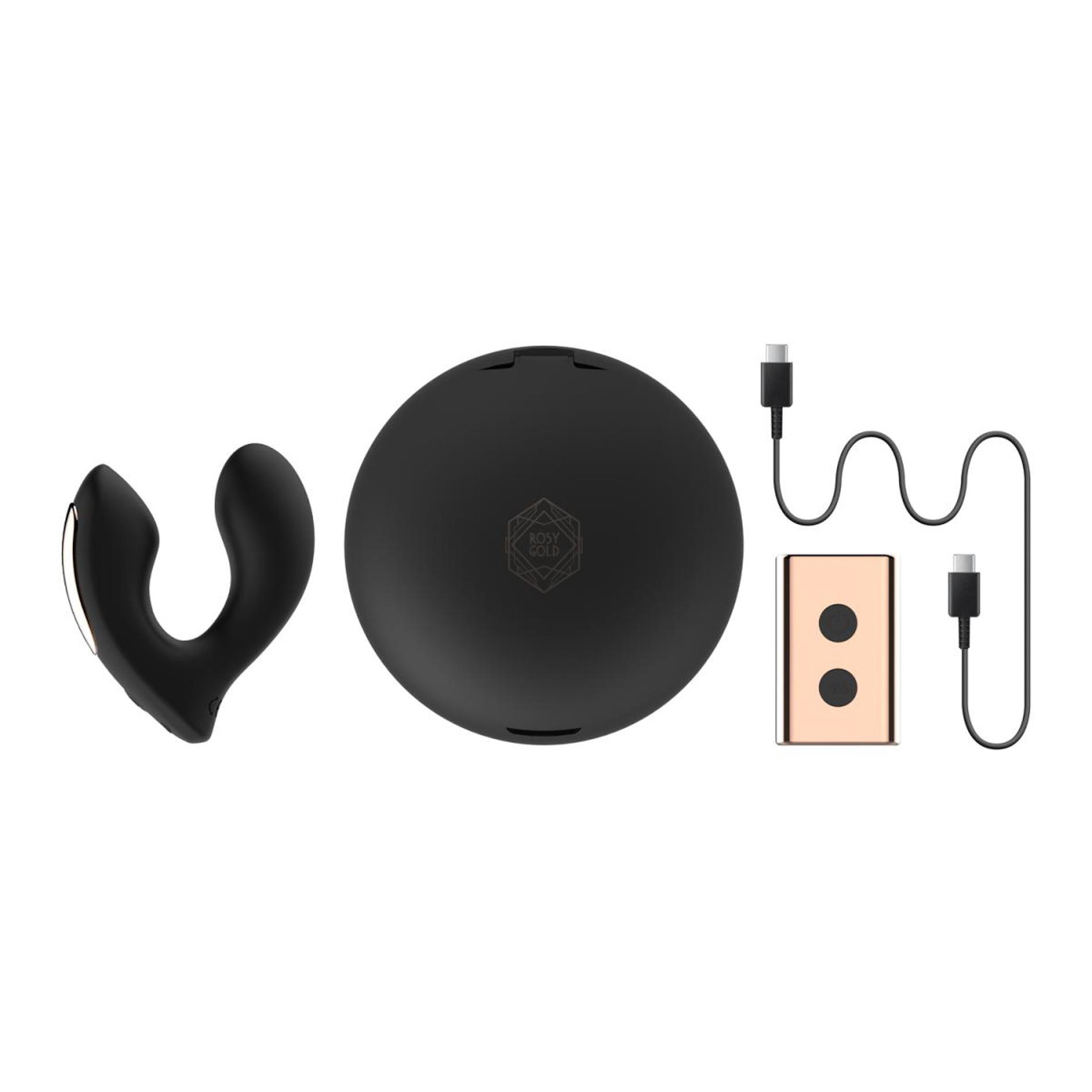 Вибратор в трусики Rosy Gold, 7.8 см (черный)