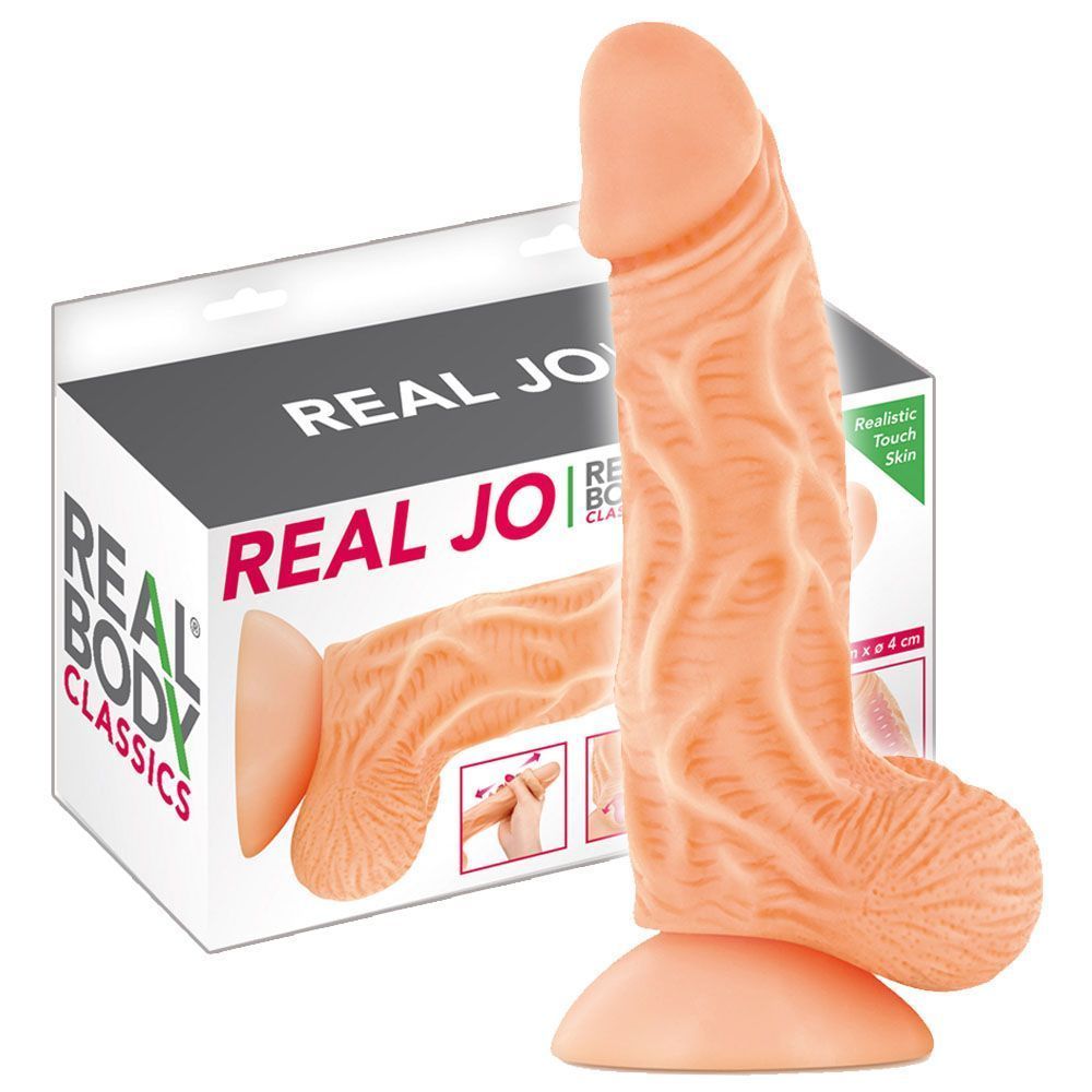 Фалоімітатор на присосці Real Body Real JO, 18,5 см (тілесний)
