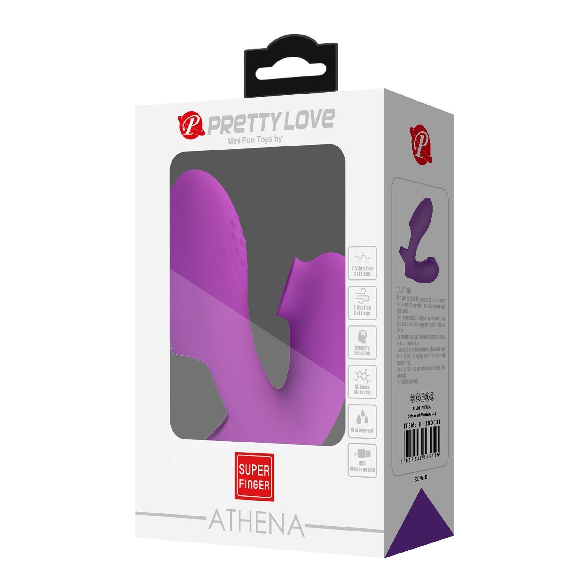 Wibrator na palec Pretty Love Super Finger Athena, 9,6 cm (fioletowy)