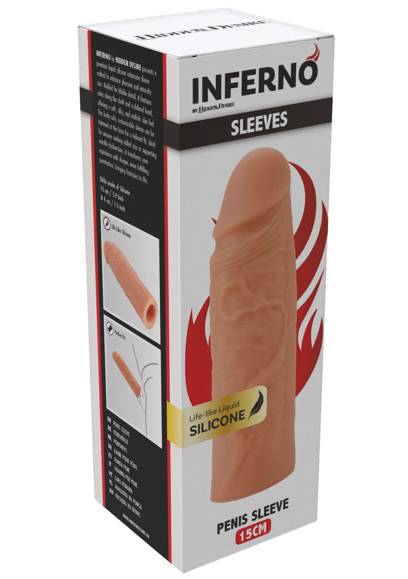 Насадка на пенис Hidden Desire Penis Sleeve Liquid, 15 см (телесный)