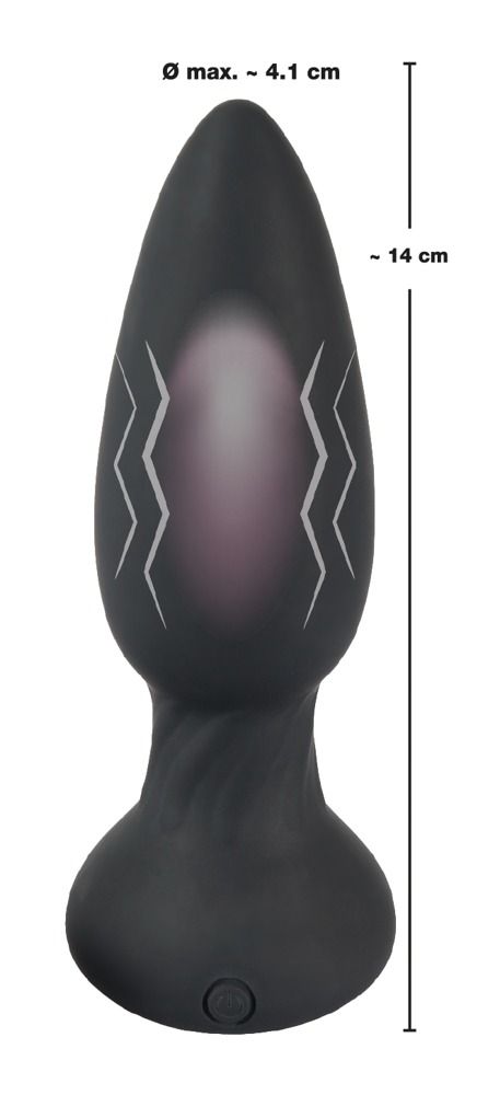 Анальна пробка Orion Black Velvets RC Shaking Plug, 14,2 см (чорний)
