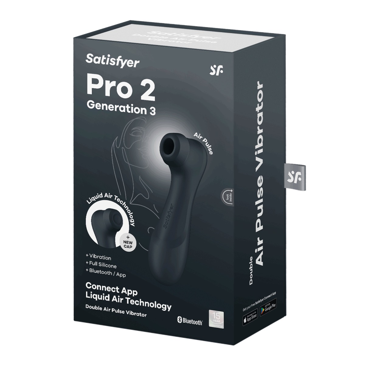 Вакуумный стимулятор клитора с вибрацией Satisfyer Pro 2 Generation 3 Connect App (черный)