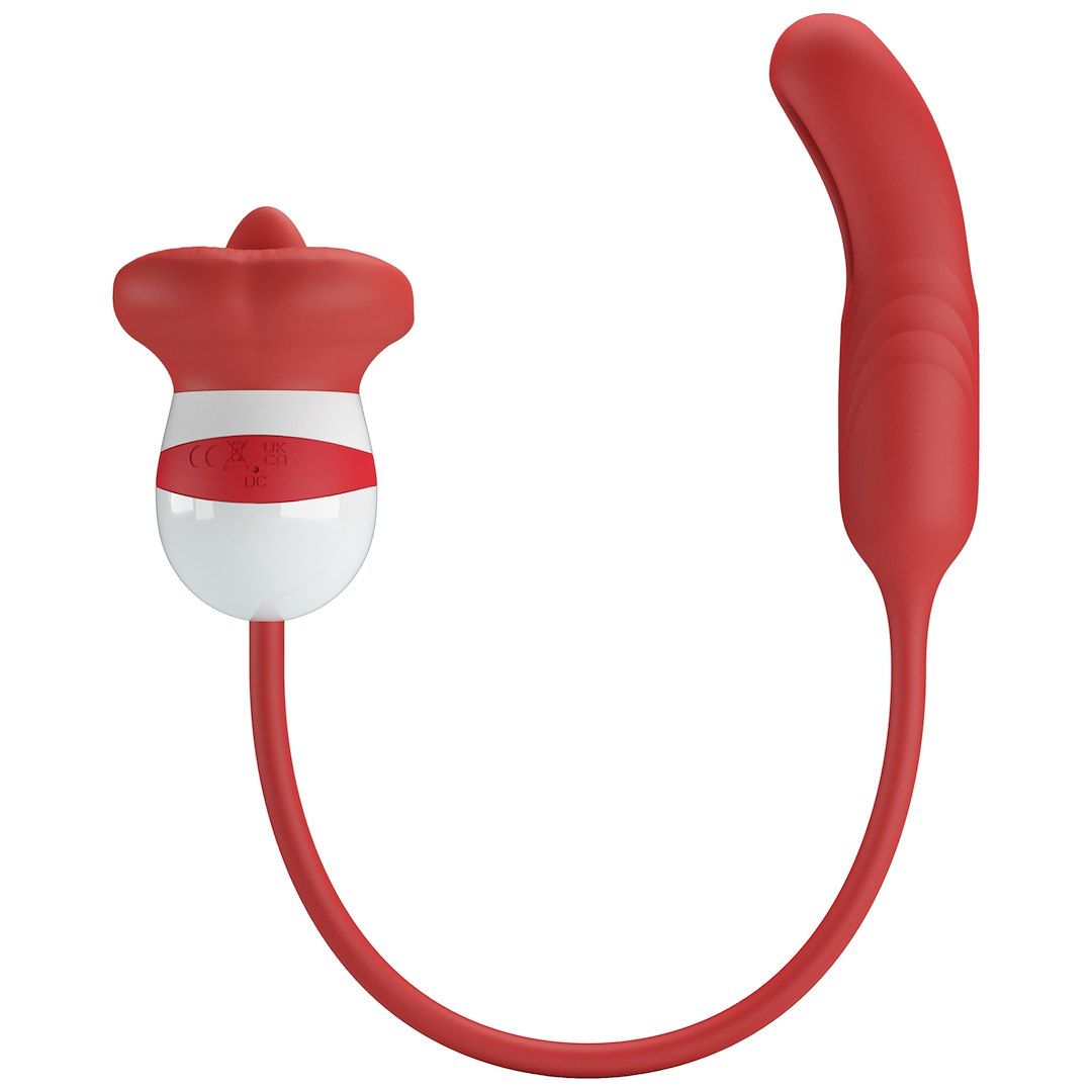 Вибромассажер Pretty Love Romance Alyss (красный-белый)