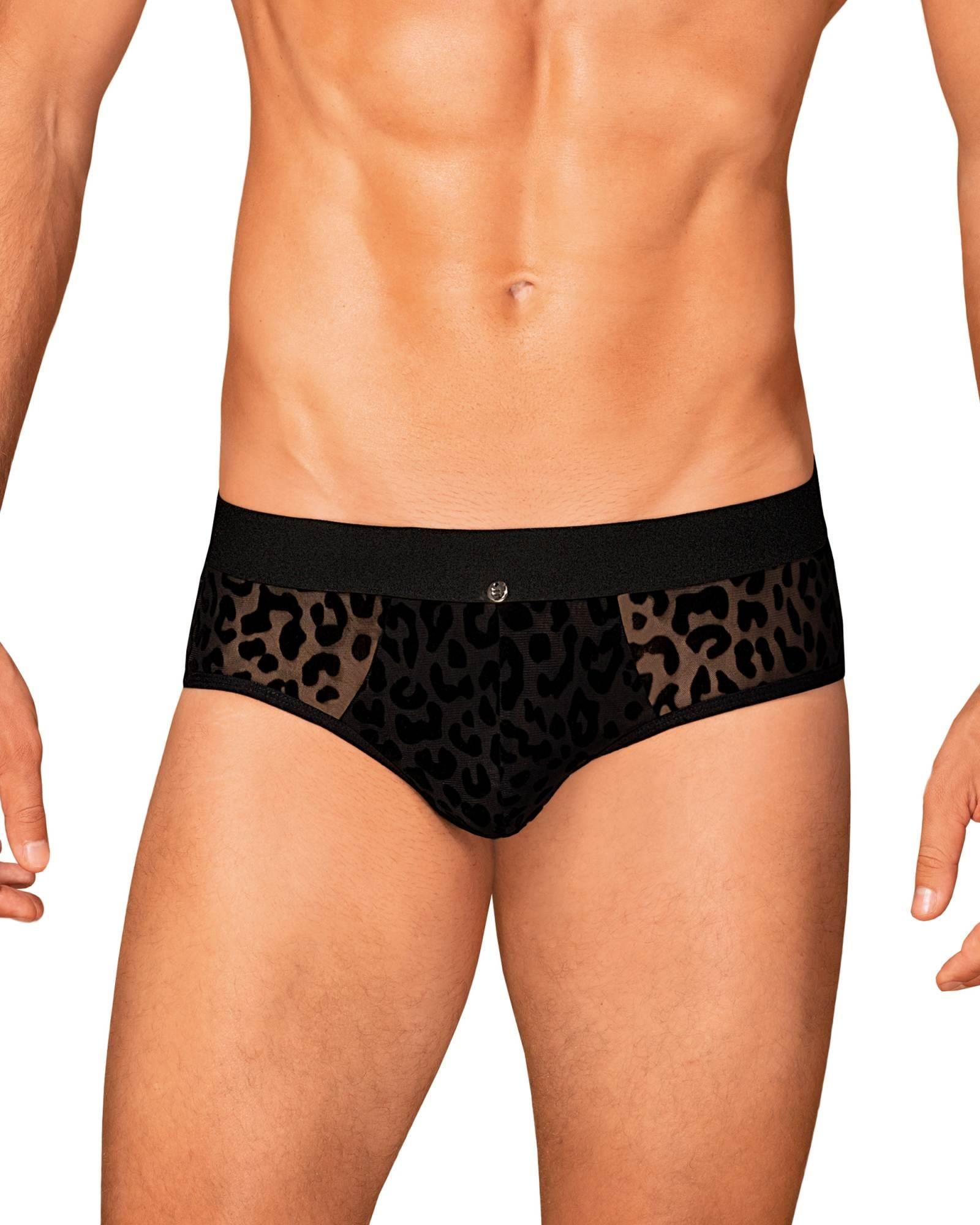 Трусы мужские Obsessive Azmeron, L/XL (черный)