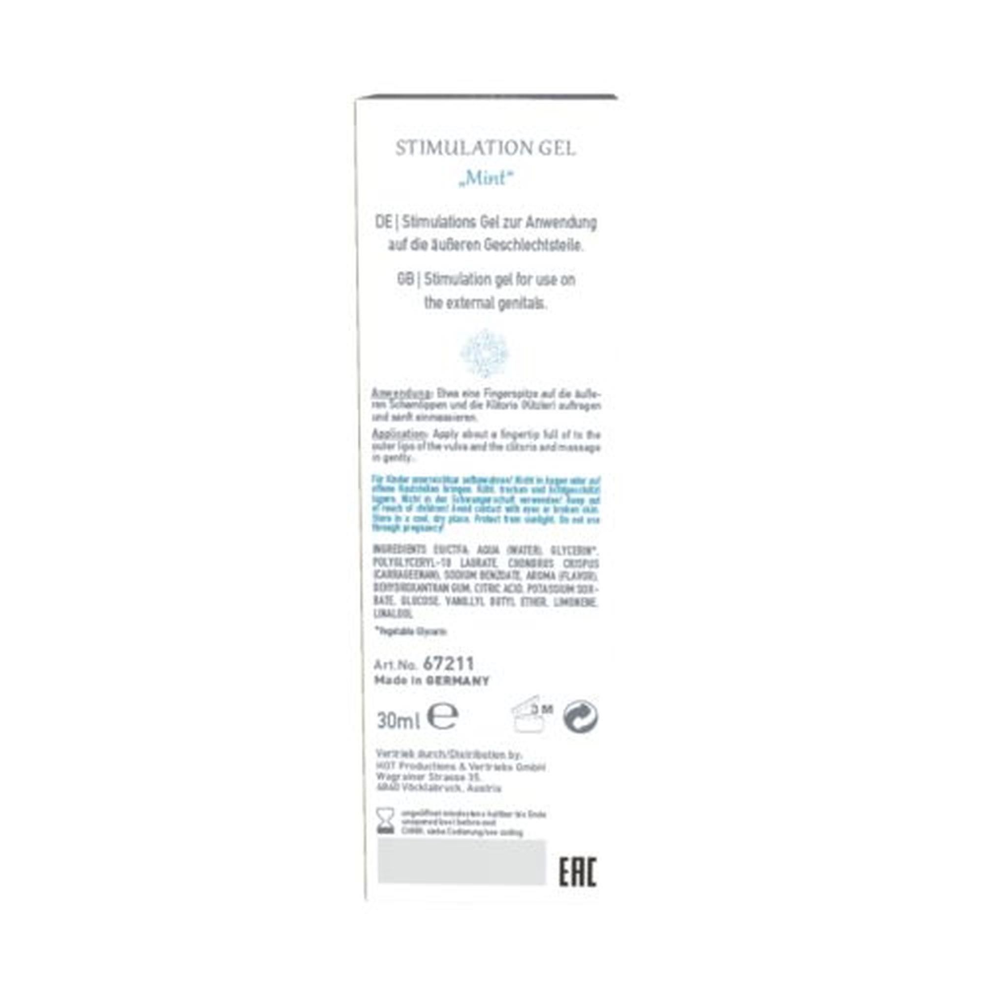 Гель для стимуляции клитора Shiatsu Stimulation Gel Mint, 30 мл