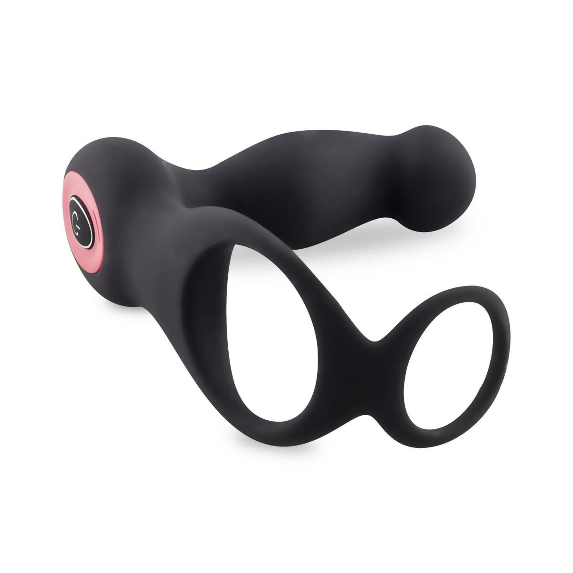 Стимулятор простаты Teazers Cock & Ball Ring, 7.5 см (черный)