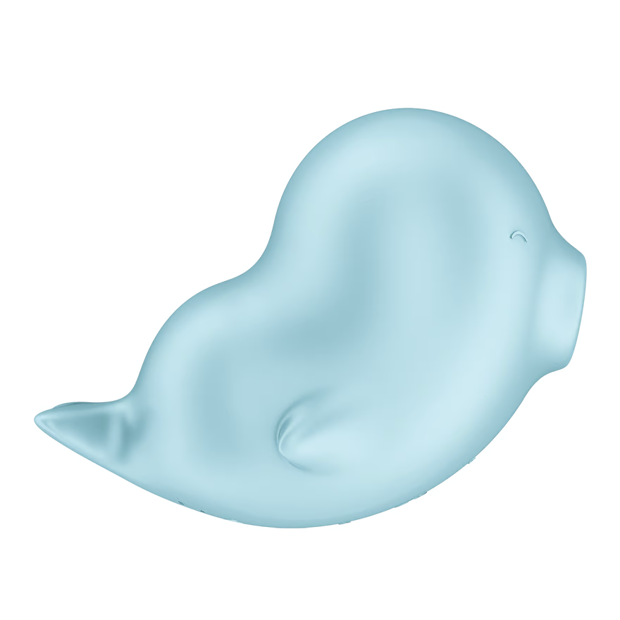 Вакуумный стимулятор клитора с вибрацией Satisfyer Sassy Seal (голубой)