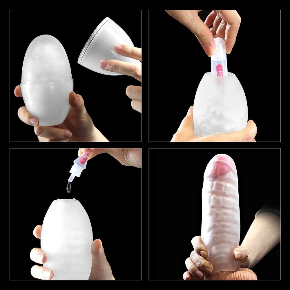Мастурбатор яйцо LoveToy Giant Egg Grind Ripples Edition (прозрачный)