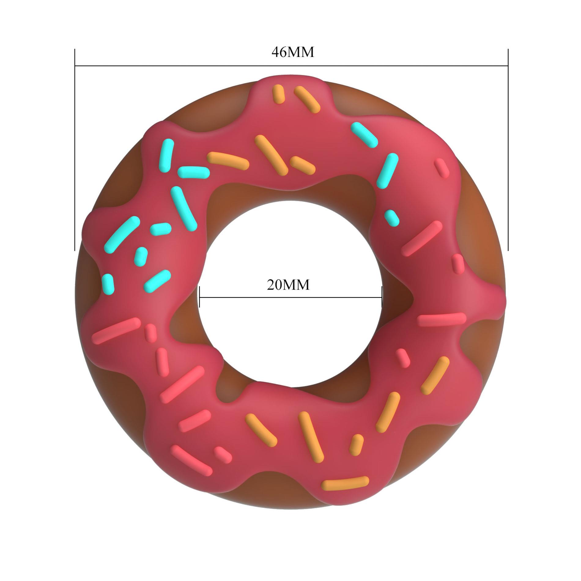 Эрекционное кольцо Pretty Love Super Donut Cock Ring, 4.6 см (розовый)