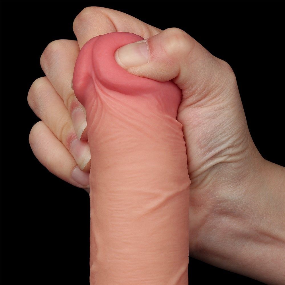 Фаллоимитатор Lovetoy Sliding Skin Dual Layer Dong 8", 20 см (телесный)