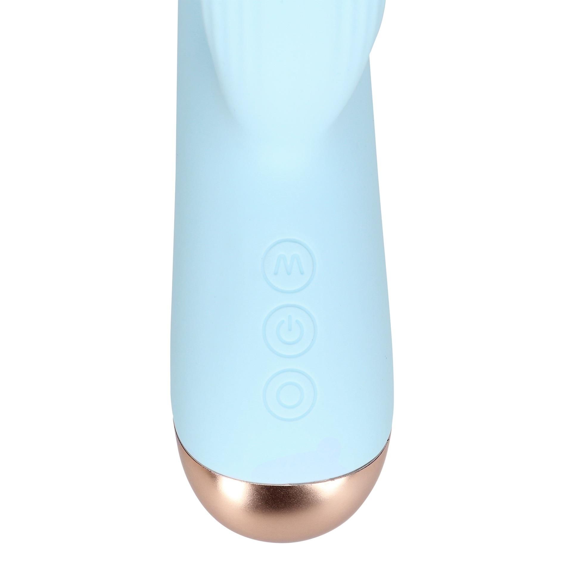 Вибратор-кролик Loveline Artic Blue, 23 см (голубой)