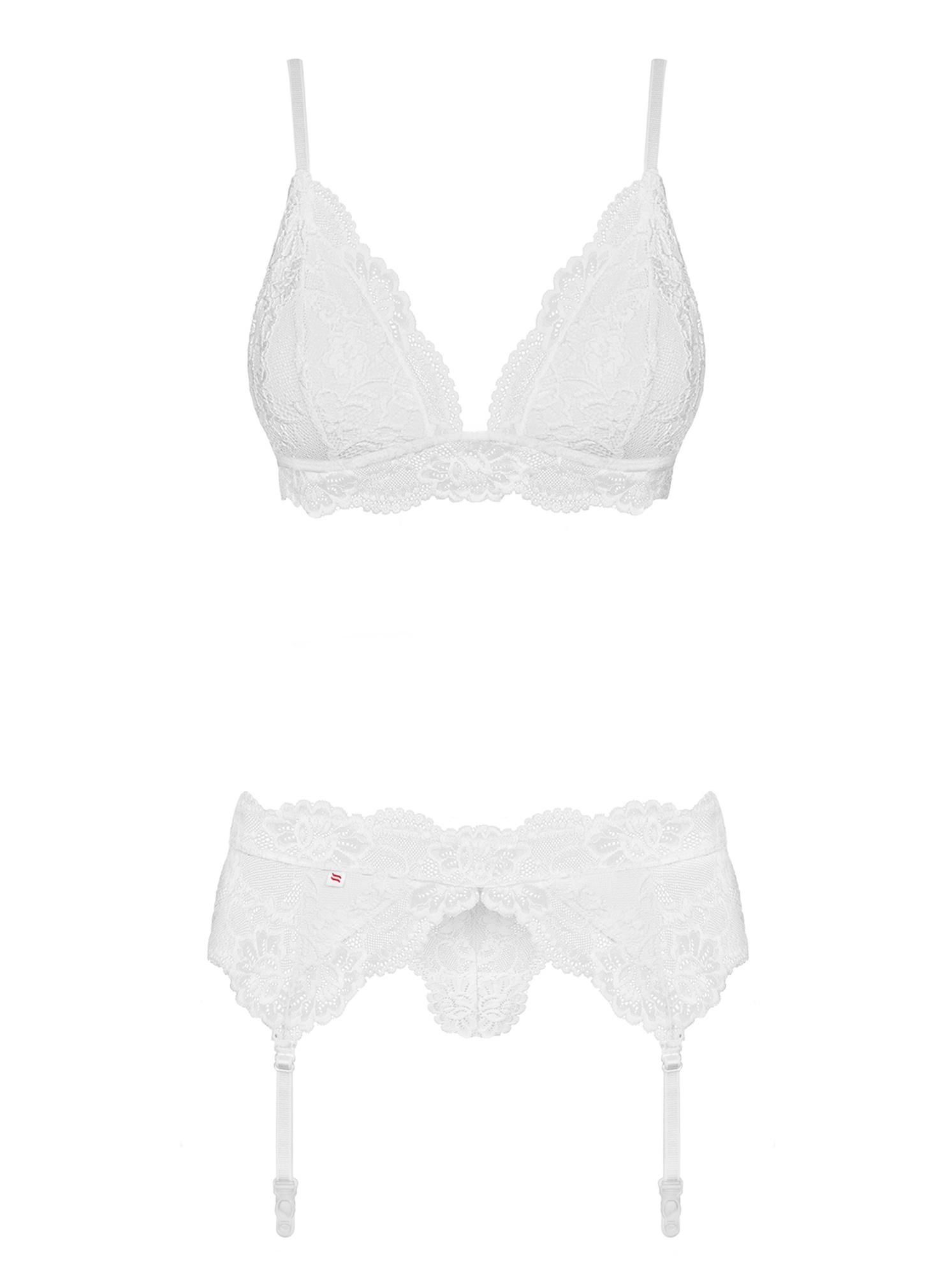 Комплект белья Obsessive 810, L/XL (белый)