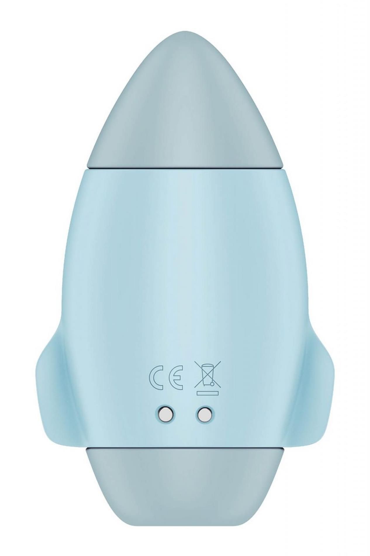 Вакуумний стимулятор клітора з вібрацією Satisfyer Mission Control (блакитний)