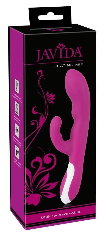 Вибратор-кролик Javida Heating Vibe, 22 см (розовый)