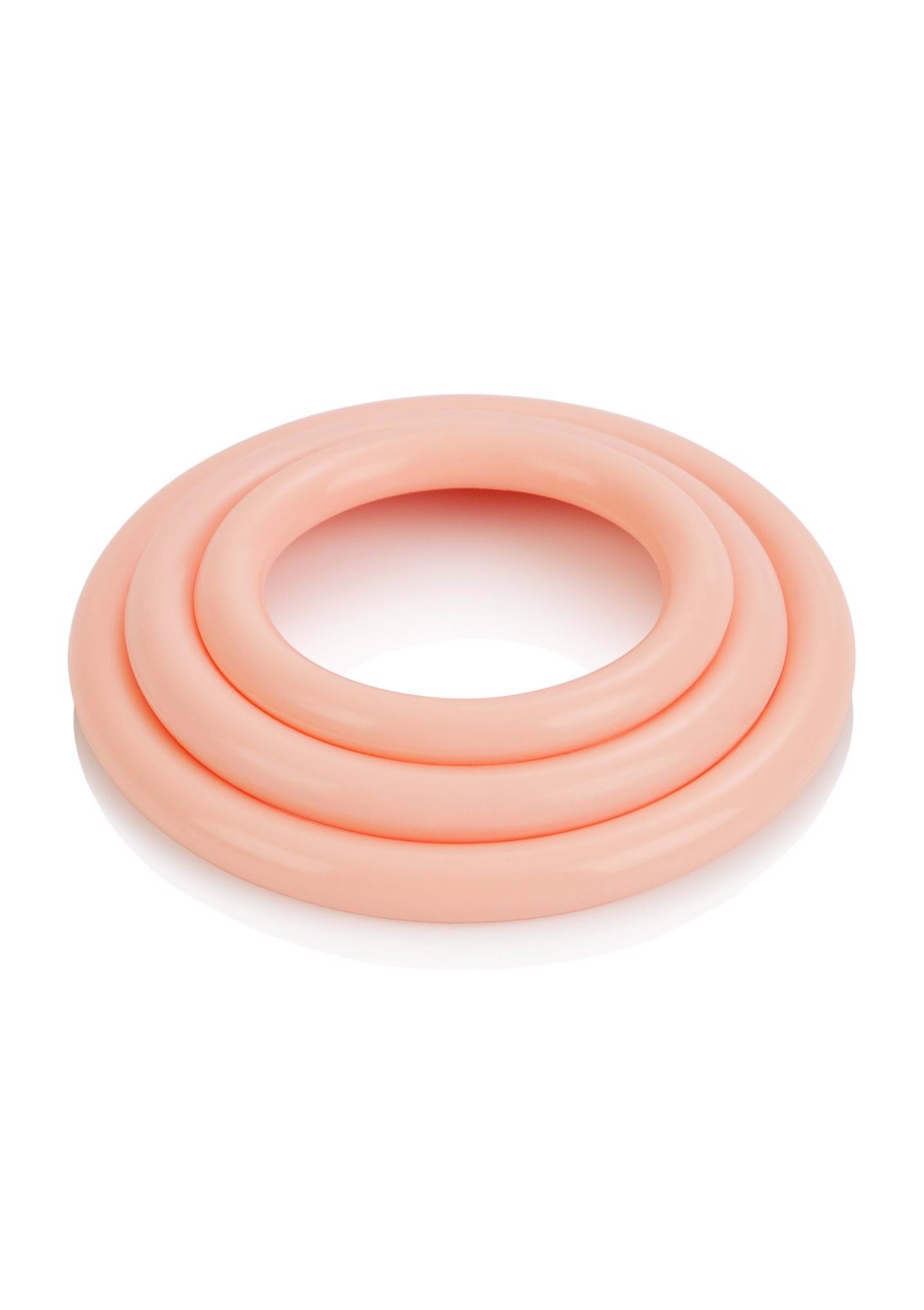 Эрекционное кольцо Calexotics Tri-Rings, 3 шт (телесный)