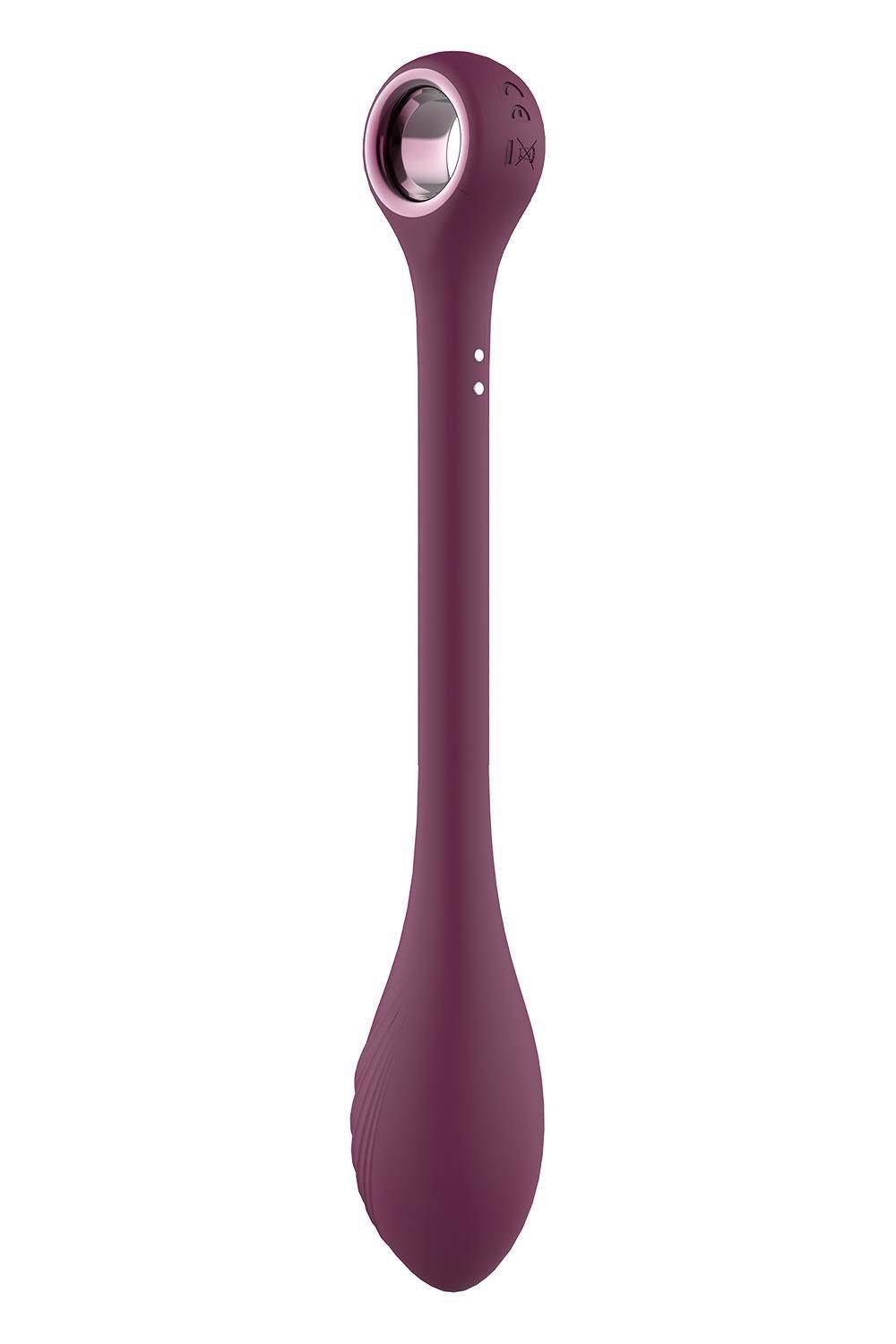 Вибратор Glam Bendable G-Spot Vibe, 22 см (бордовый)