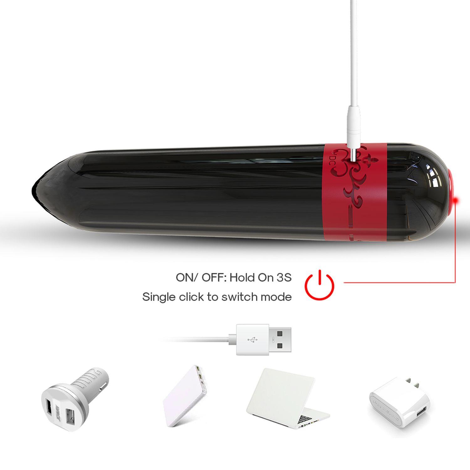 Вибратор Boss Series Rocket, 9.1 см (черный)