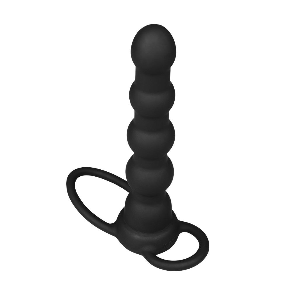 Lovetoy Vibrating Rock Balled Double Prober - Pierścień wibracyjny, Czarny, 13 cm