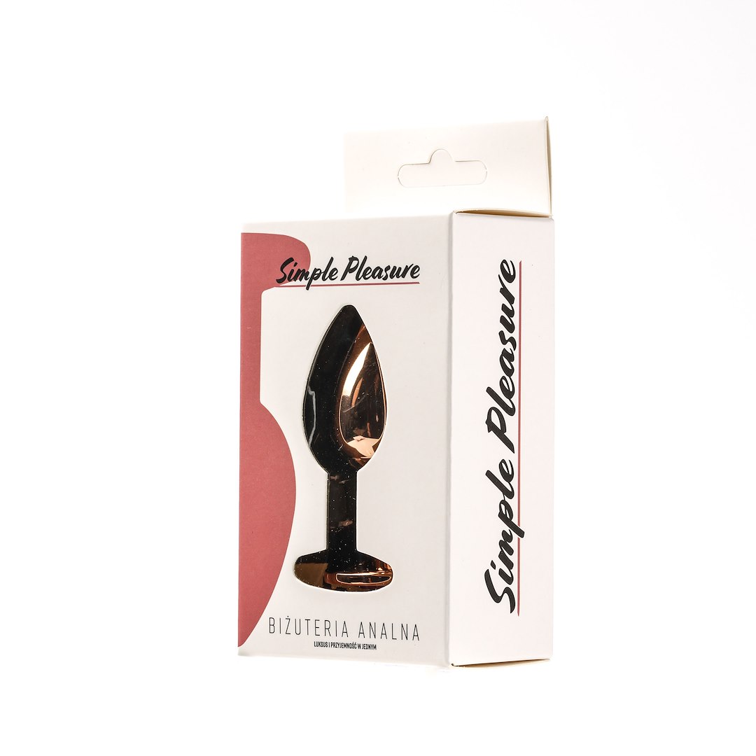 Korek analny z kryształem Simply Pleasure S, 7 cm (różowy)