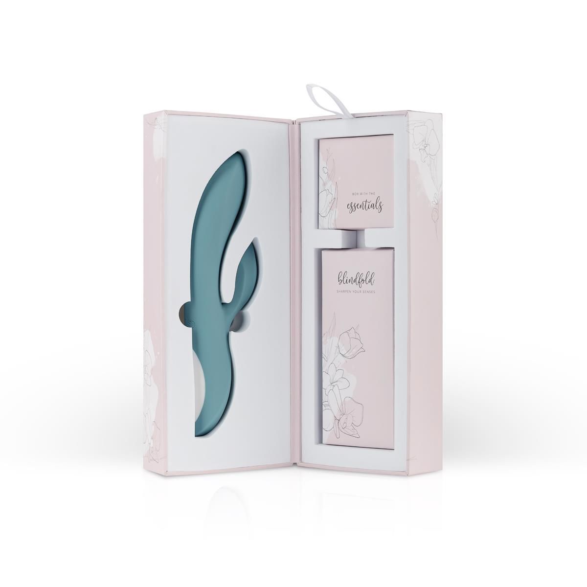 Вибратор-кролик Bloom Violet, 21 см (голубой)