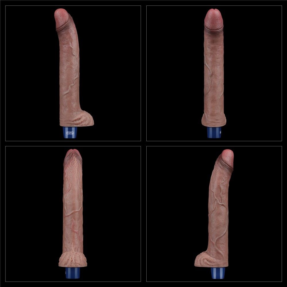 Реалистичный вибратор LoveToy Real Softee, 27 см (коричневый)