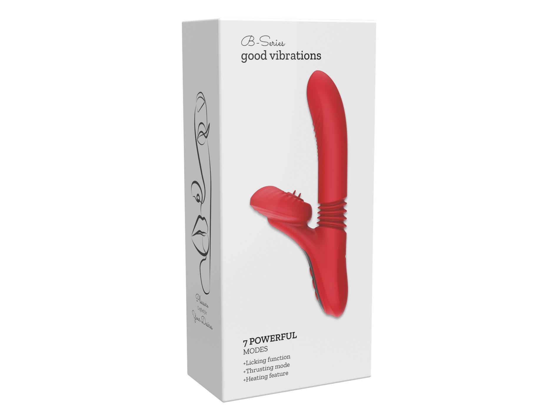 Вибратор B - Series Fox Thrusting and Heating, 24 см (красный)