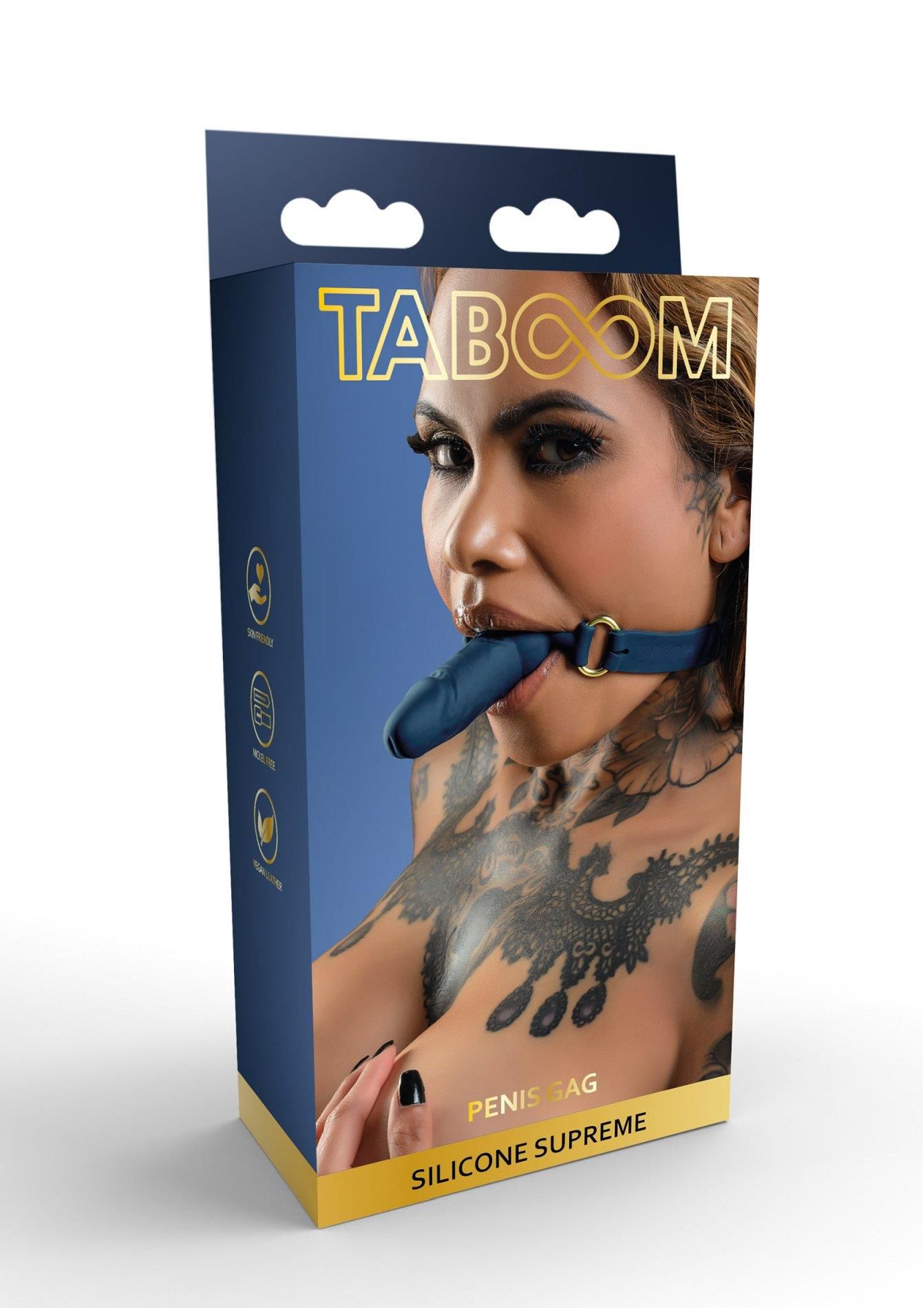 Кляп Taboom Silicone Supreme Breathable Penis Gag (синий)