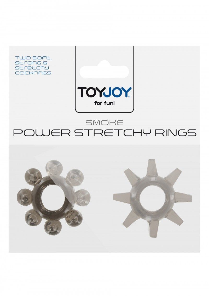 Эрекционные кольца Power Stretchy Rings, 2 шт (черный)