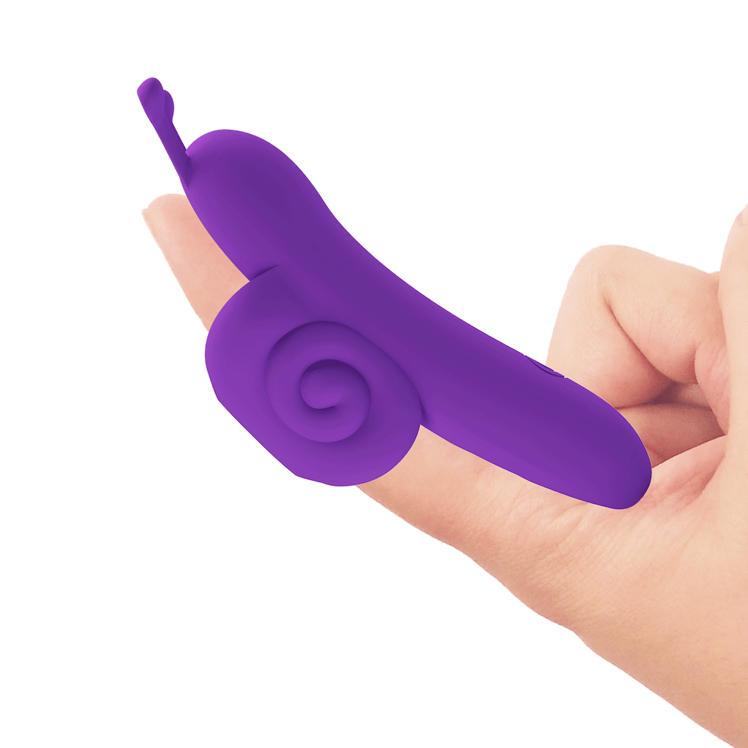 Pretty Love Snail Honey Finger - Wibrator na palec, Fioletowy, 10 cm