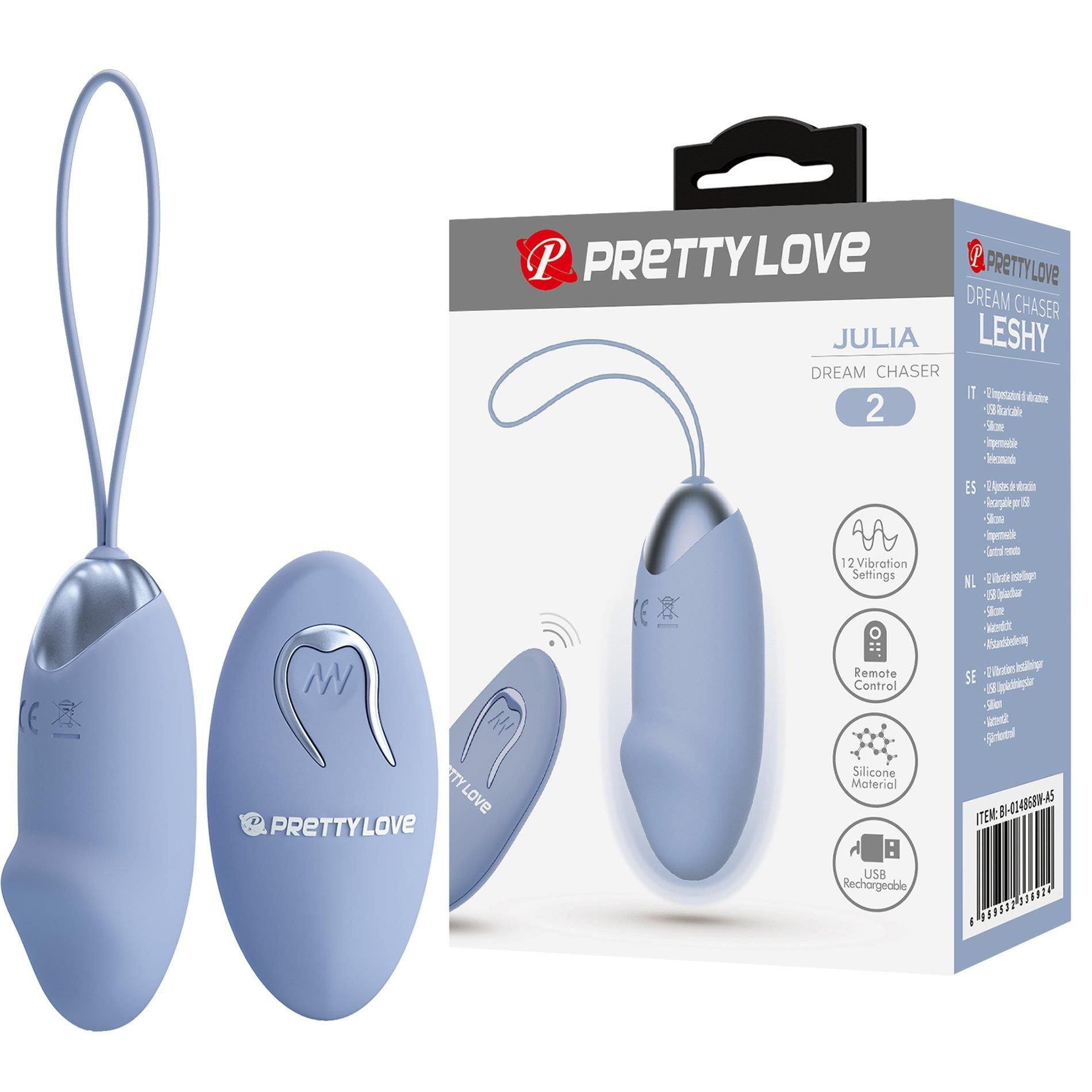 Виброяйцо Pretty Love Julia Dream Chaser 2, 7.5 см (голубой)