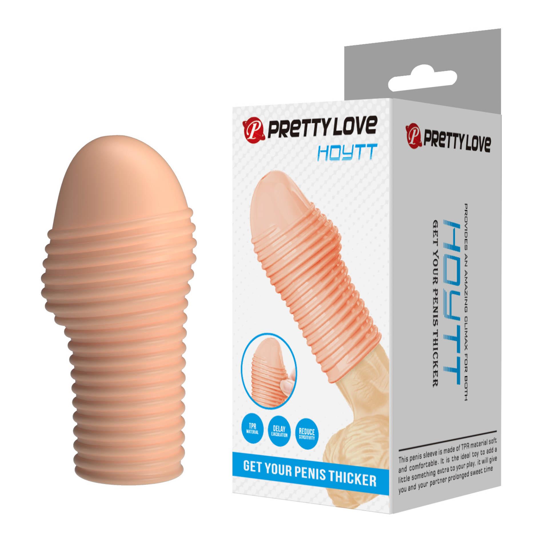 Насадка на пенис Pretty Love Penis Sleeve Hoytt, 9 см (телесный)