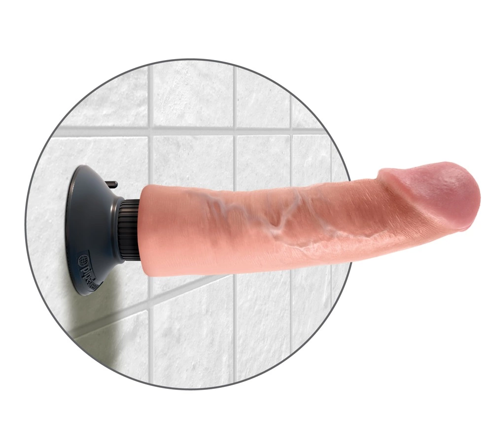 Вибратор King Cock Vibrating Cock, 25 см (телесный)