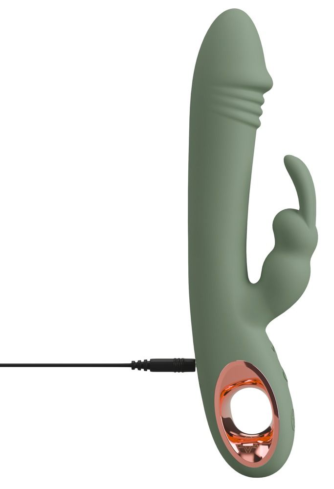 Вибратор-кролик You2Toys Slim Rabbit Olive, 21.4 см (зеленый)