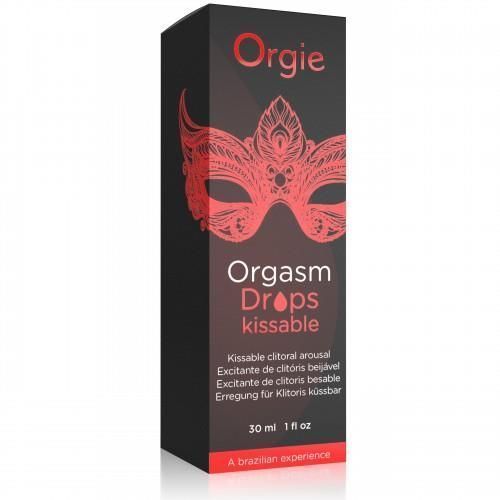 Stymulujące serum do łechtaczki Orgie Orgasm Drops Kissable, 30 ml