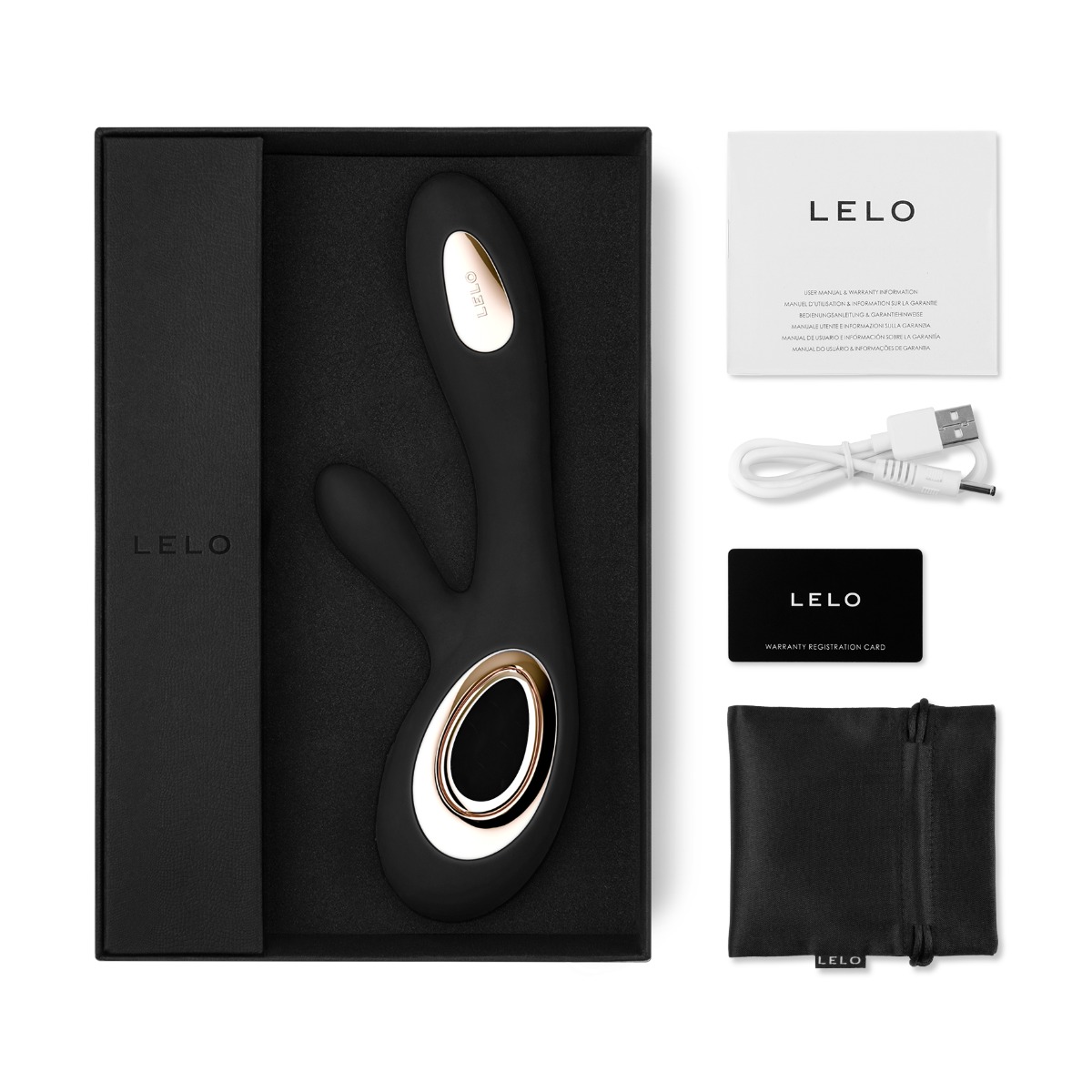 Вибратор-кролик Lelo Soraya Wave, 21,8 см (черный)